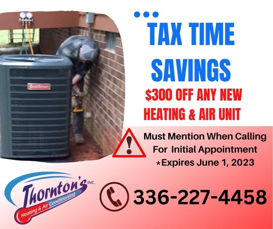 Invest Your Tax Refund Thornton's Heating and Air Conditioning